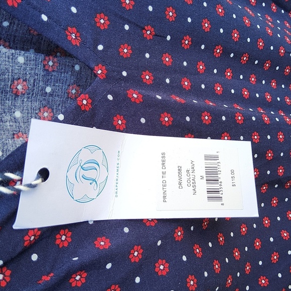 Draper James Dark Blue Dress Size Medium - Picture 3 of 14